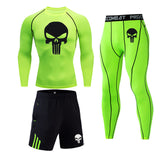 Compression sets Tracksuit Skull Mens Sport Jogging Suit