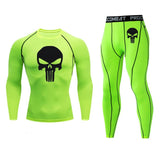 Compression sets Tracksuit Skull Mens Sport Jogging Suit