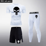 Compression sets Tracksuit Skull Mens Sport Jogging Suit