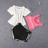 3 Pcs Set Women's Yoga Suit Fitness Clothing