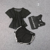 3 Pcs Set Women's Yoga Suit Fitness Clothing