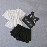 3 Pcs Set Women's Yoga Suit Fitness Clothing