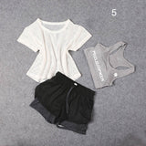 3 Pcs Set Women's Yoga Suit Fitness Clothing