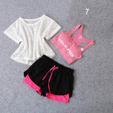 3 Pcs Set Women's Yoga Suit Fitness Clothing