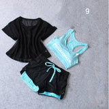 3 Pcs Set Women's Yoga Suit Fitness Clothing
