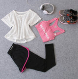 3 Pcs Set Women's Yoga Suit Fitness Clothing
