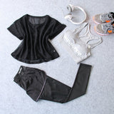 3 Pcs Set Women's Yoga Suit Fitness Clothing