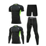 4pcs / set Men's Tracksuit Sport Suit Gym Fitness