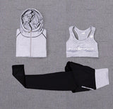 Women Yoga 5 Pieces Set Outdoor Gym Clothing