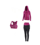 Women Yoga 5 Pieces Set Outdoor Gym Clothing