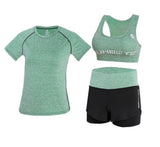 Women Yoga 5 Pieces Set Outdoor Gym Clothing