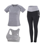 Women Yoga 5 Pieces Set Outdoor Gym Clothing
