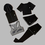 5 Piece Set Yoga For Women's Running Fitness