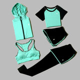 5 Piece Set Yoga For Women's Running Fitness